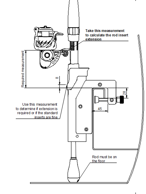 Aluminium Coaming Rack Rod Holder