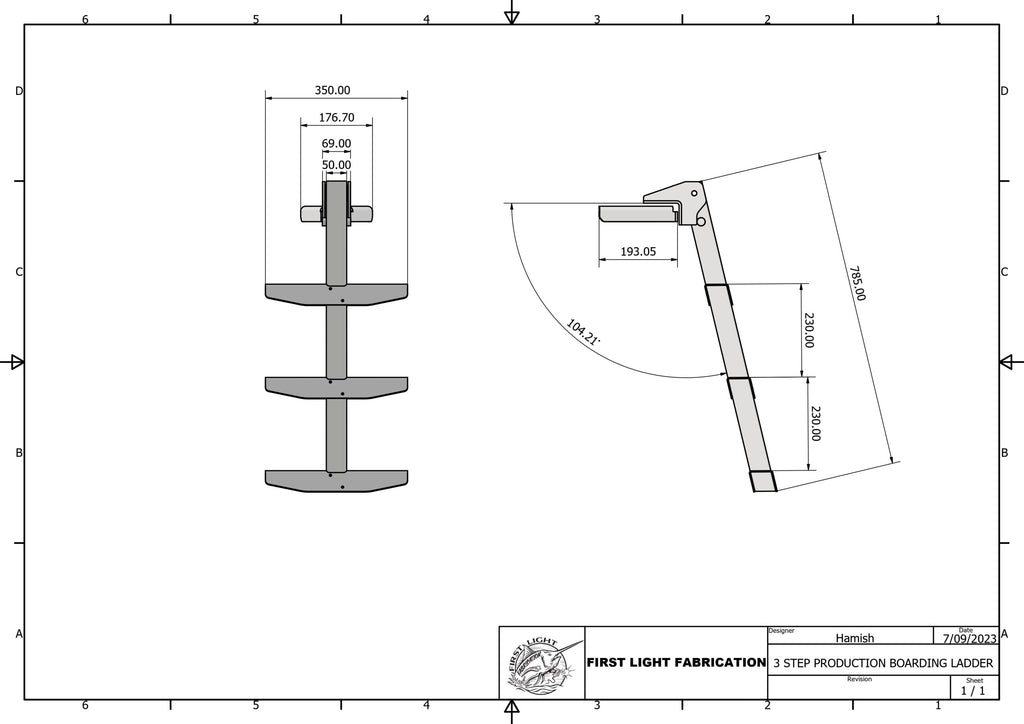 Aluminium Boat Ladder image 3