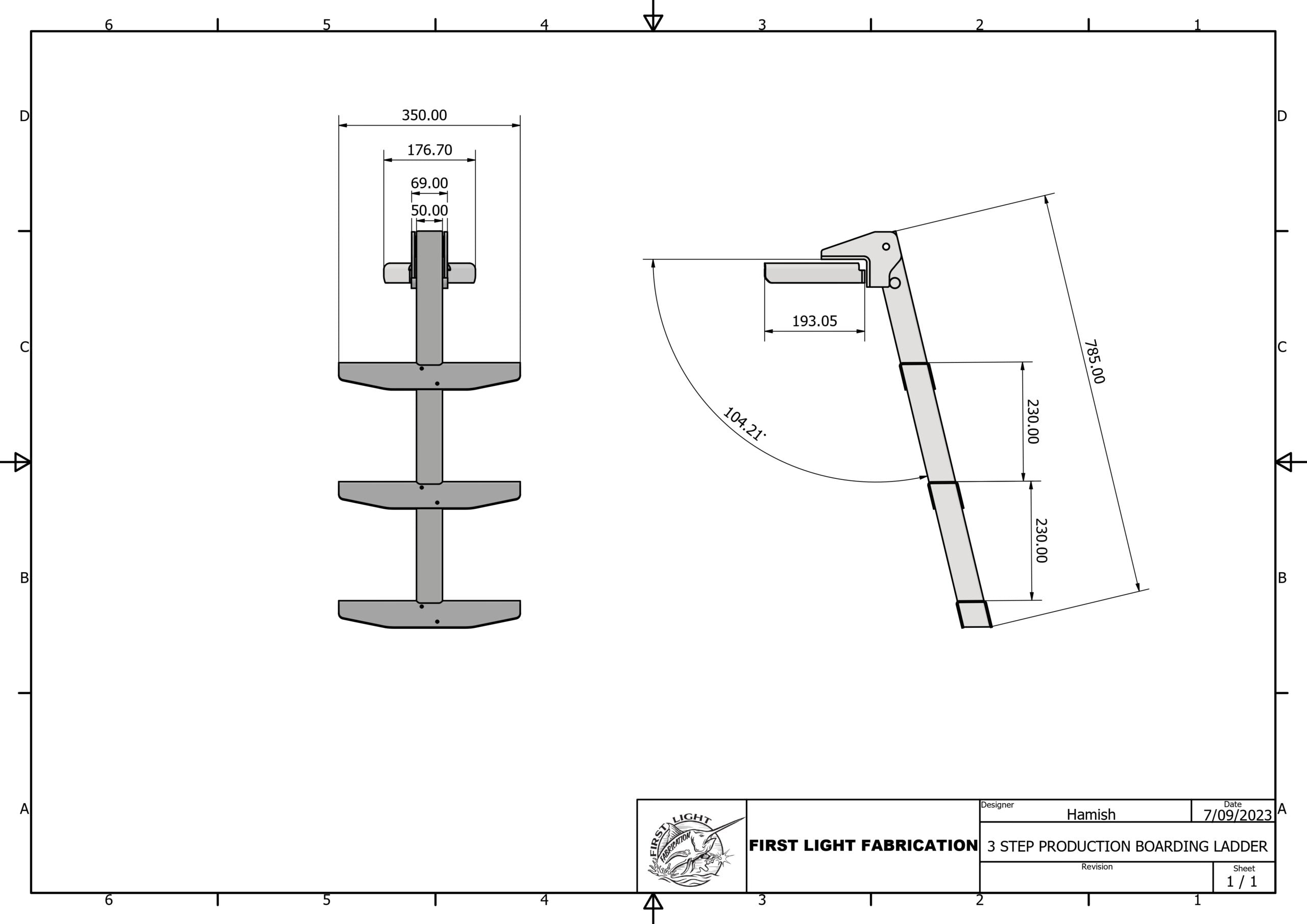 Aluminium Boat Ladder image 3