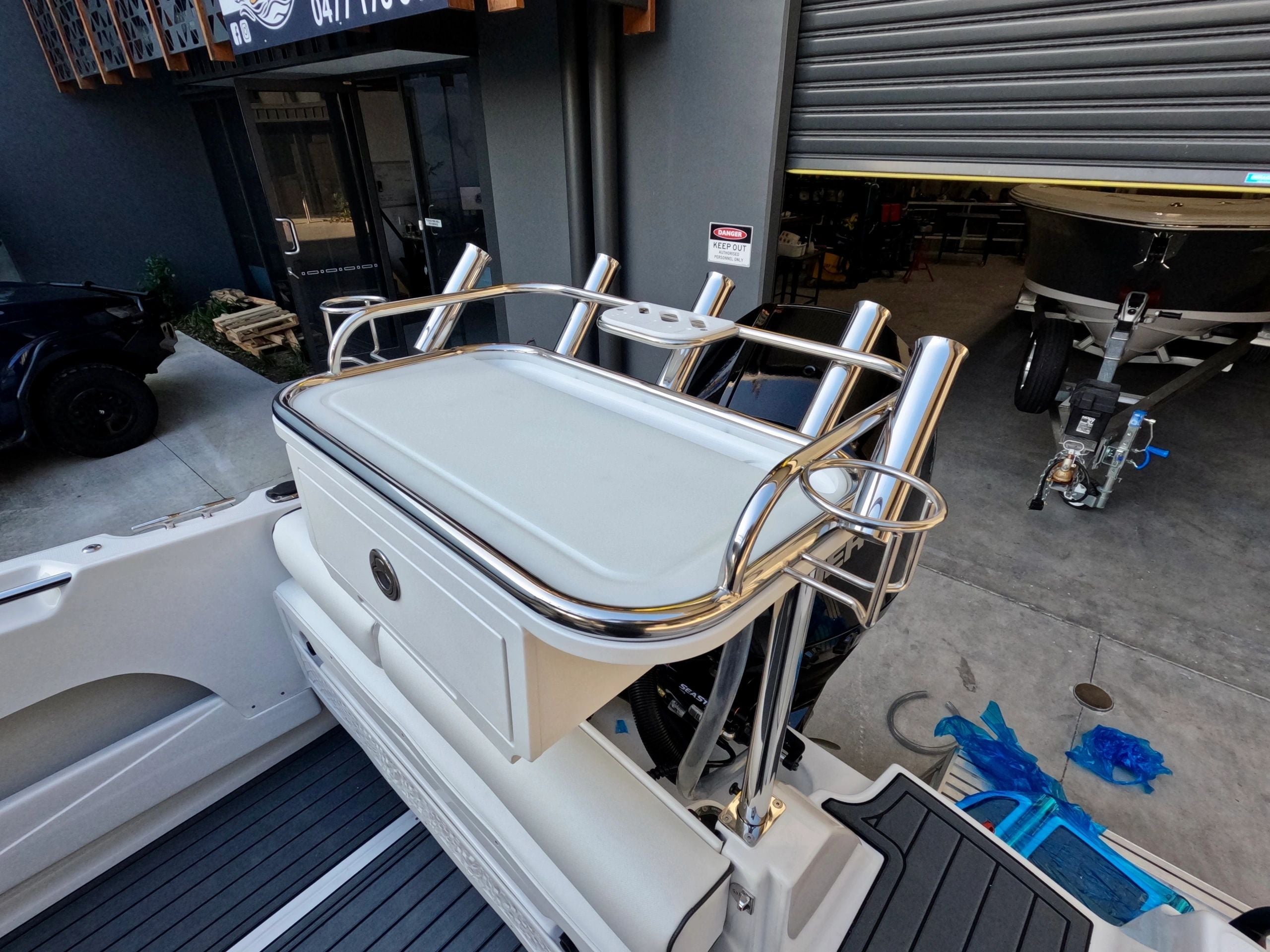 Stainless Steel Bait Board 75x45cm Base With Drawer image 5