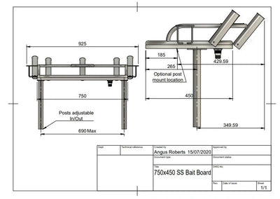 Stainless Steel Bait Board 75x45cm image 14