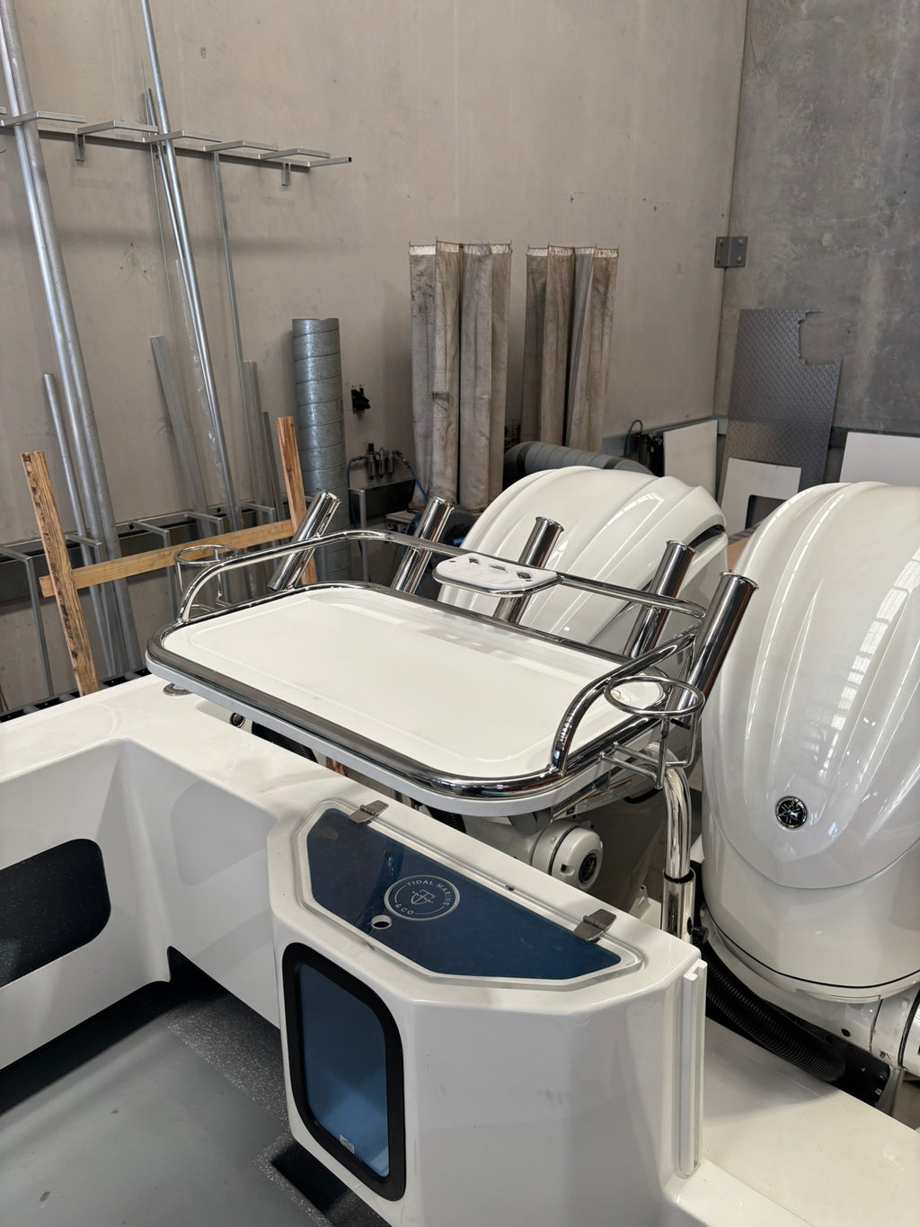 Transom Mounted Stainless Steel Bait Board 750x450mm image 1