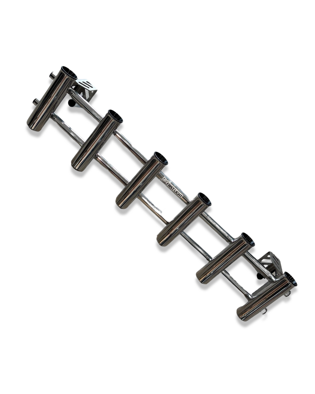 Stainless Steel Hook On Rod Coaming Rack - PAIR 2x 6 rod holder image
